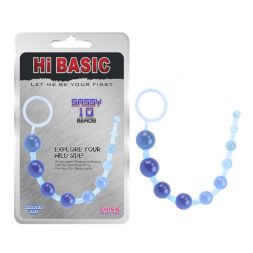 Голубая анальная цепочка Sassy Anal Beads