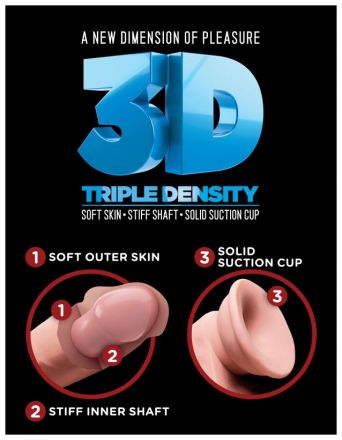 Фаллоимитатор 9 Triple Density Cock with Balls Flesh